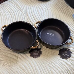 Black and Gold Serving Bowls